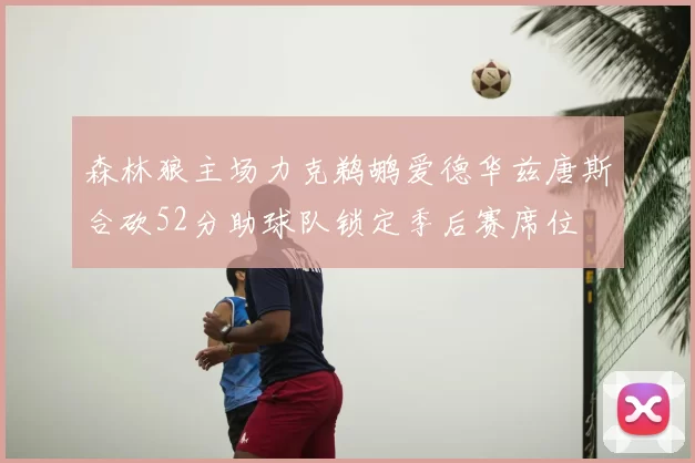 森林狼主场力克鹈鹕爱德华兹唐斯合砍52分助球队锁定季后赛席位